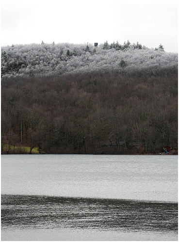 Mount Tom topped in ice.