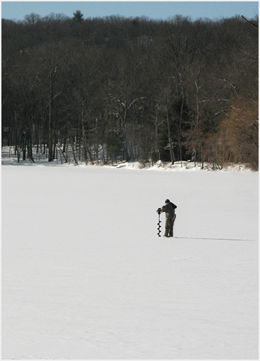 Ice fisherman.