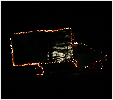 Truck with lights.