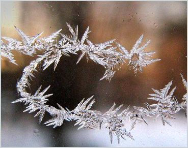 Frost on window.