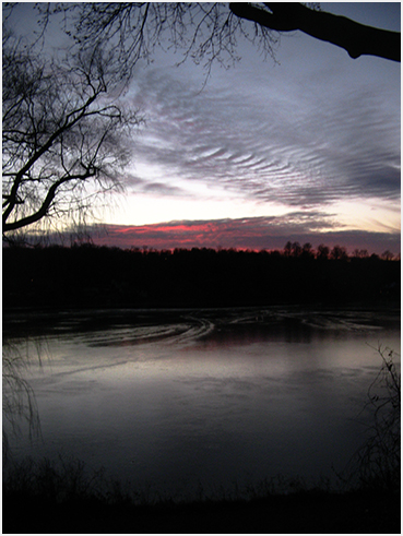 Frozen lake.